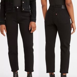 Levi’s Wedgie Straight Black High Waisted Jeans Size 24